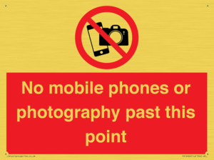 No mobile phones or photography past this point